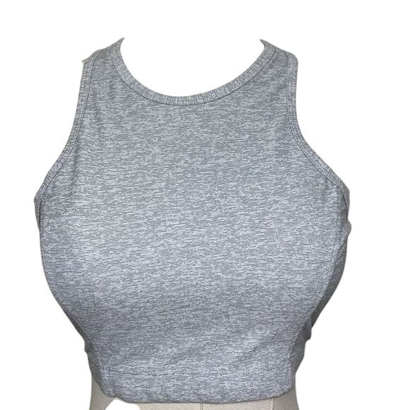 Outdoor Voices Sports Bra Athena Stretch Crop Gray SZ Medium EUC - Picture 1 of 6